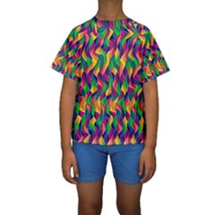 Artwork By Patrick-colorful-44 Kids  Short Sleeve Swimwear by ArtworkByPatrick