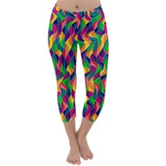 Artwork By Patrick-colorful-44 Capri Winter Leggings  by ArtworkByPatrick