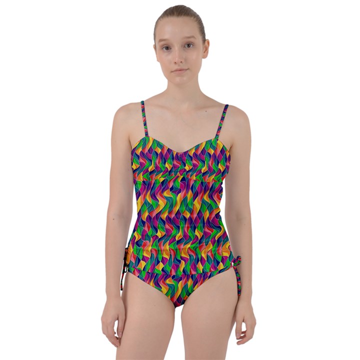 ARTWORK BY PATRICK-COLORFUL-44 Sweetheart Tankini Set