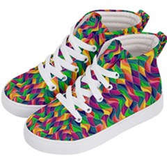 Artwork By Patrick-colorful-44 Kid s Hi-top Skate Sneakers by ArtworkByPatrick