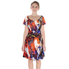 Smashed Butterfly 8 Short Sleeve Bardot Dress by bestdesignintheworld