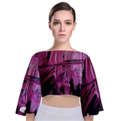 Foundation Of Grammer 3 Tie Back Butterfly Sleeve Chiffon Top