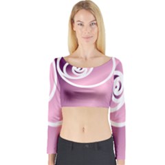 Rose Long Sleeve Crop Top by Jylart