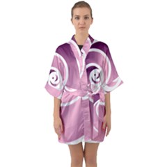 Rose Quarter Sleeve Kimono Robe