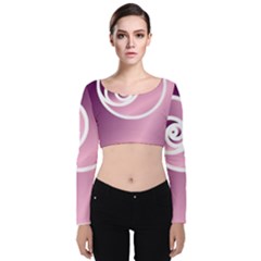 Rose Velvet Crop Top