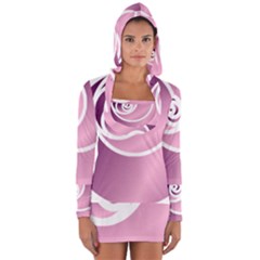 Rose  Long Sleeve Hooded T-shirt by Jylart