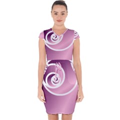 Rose  Capsleeve Drawstring Dress  by Jylart