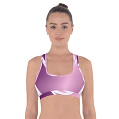 Rose  Cross Back Sports Bra