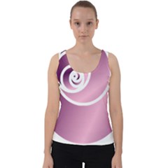 Rose  Velvet Tank Top