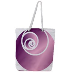 Rose  Full Print Rope Handle Tote (large)