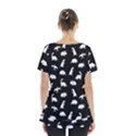 Dinosaurs pattern Skirt Hem Sports Top View2