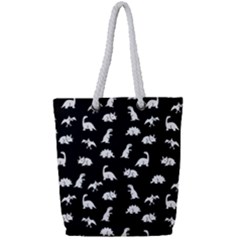 Dinosaurs Pattern Full Print Rope Handle Tote (small)