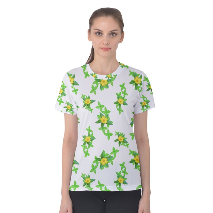 Airy Floral Pattern Women s Cotton Tee