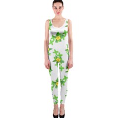 Airy Floral Pattern One Piece Catsuit by dflcprints