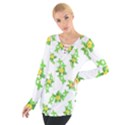 Airy Floral Pattern Tie Up Tee View1