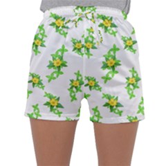 Airy Floral Pattern Sleepwear Shorts by dflcprints