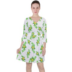 Airy Floral Pattern Ruffle Dress by dflcprints