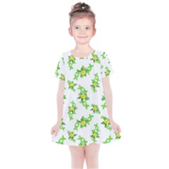 Airy Floral Pattern Kids  Simple Cotton Dress by dflcprints