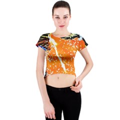 Smashed Butterfly 6 Crew Neck Crop Top by bestdesignintheworld