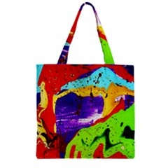 Untitled Island 2 Zipper Grocery Tote Bag by bestdesignintheworld