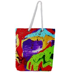 Untitled Island 2 Full Print Rope Handle Tote (large) by bestdesignintheworld