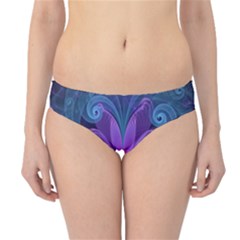 Blown Glass Flower Of An Electricblue Fractal Iris Hipster Bikini Bottoms by jayaprime