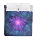 Blown Glass Flower of an ElectricBlue Fractal Iris Duvet Cover Double Side (Full/ Double Size) View2