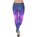 Blown Glass Flower of an ElectricBlue Fractal Iris Velvet Leggings View1