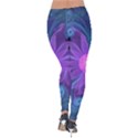 Blown Glass Flower of an ElectricBlue Fractal Iris Velvet Leggings View2