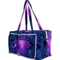 Blown Glass Flower of an ElectricBlue Fractal Iris Multi Function Bag	 View3