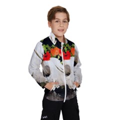 Animal Skull With A Wreath Of Wild Flower Windbreaker (kids)