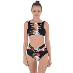 Animal Skull With A Wreath Of Wild Flower Bandaged Up Bikini Set 