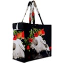 Animal skull with a wreath of wild flower Canvas Travel Bag View3