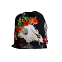 Animal skull with a wreath of wild flower Drawstring Pouch (Large) View1