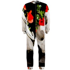 Animal Skull With A Wreath Of Wild Flower Onepiece Jumpsuit (men) by igorsin