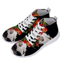 Animal skull with a wreath of wild flower Men s Lightweight High Top Sneakers View2