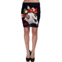 Animal skull with a wreath of wild flower Bodycon Skirt View1