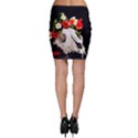 Animal skull with a wreath of wild flower Bodycon Skirt View2