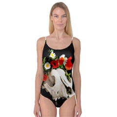 Animal Skull With A Wreath Of Wild Flower Camisole Leotard  by igorsin