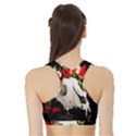 Animal skull with a wreath of wild flower Sports Bra with Border View2