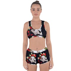 Animal Skull With A Wreath Of Wild Flower Racerback Boyleg Bikini Set by igorsin