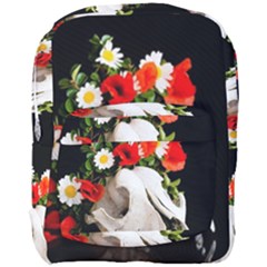 Animal Skull With A Wreath Of Wild Flower Full Print Backpack by igorsin