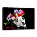 Animal Skull With A Wreath Of Wild Flower Canvas 18  x 12  View1