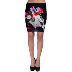 Animal Skull With A Wreath Of Wild Flower Bodycon Skirt by igorsin