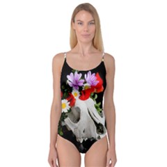 Animal Skull With A Wreath Of Wild Flower Camisole Leotard  by igorsin