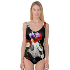 Animal Skull With A Wreath Of Wild Flower Princess Tank Leotard  by igorsin