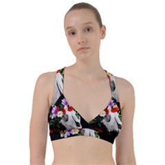 Animal Skull With A Wreath Of Wild Flower Sweetheart Sports Bra by igorsin