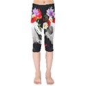 Animal Skull With A Wreath Of Wild Flower Kids  Capri Leggings  View1