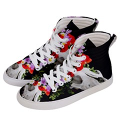 Animal Skull With A Wreath Of Wild Flower Women s Hi-top Skate Sneakers by igorsin