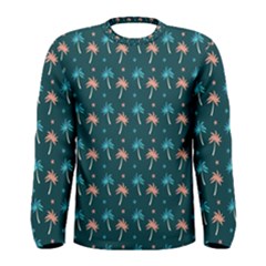 Summer Palms Pattern Men s Long Sleeve Tee